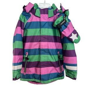 Villervalla Striped Parka & Matching Mitts (5)